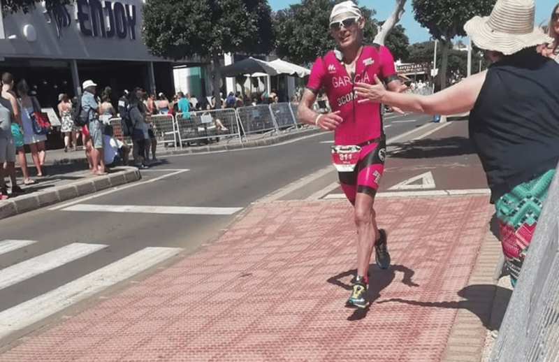 El teldense Jonay García, en el Ironman de Lanzarote (Foto TA)